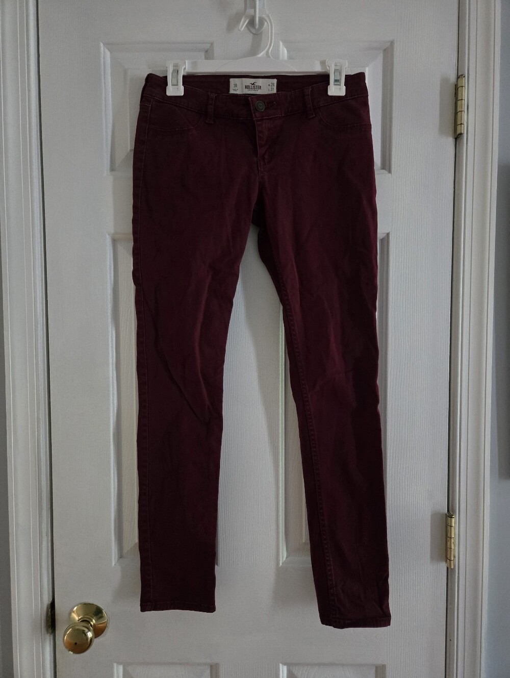 Hollister Women's Burgundy Skinny Jeans 3R 26W